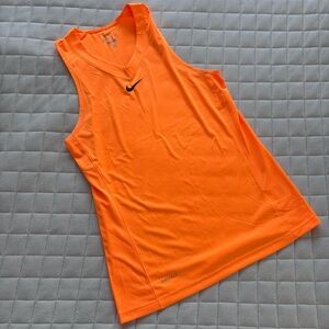 Nike Men’s Vibrant Neon Orange Sleeveless Tank Top - Size M